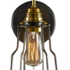 Vägglampa Vintage - Mässing/Stålnät