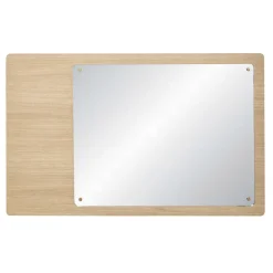 Väggspegel med magneter 'Split' 80x50cm - Ek