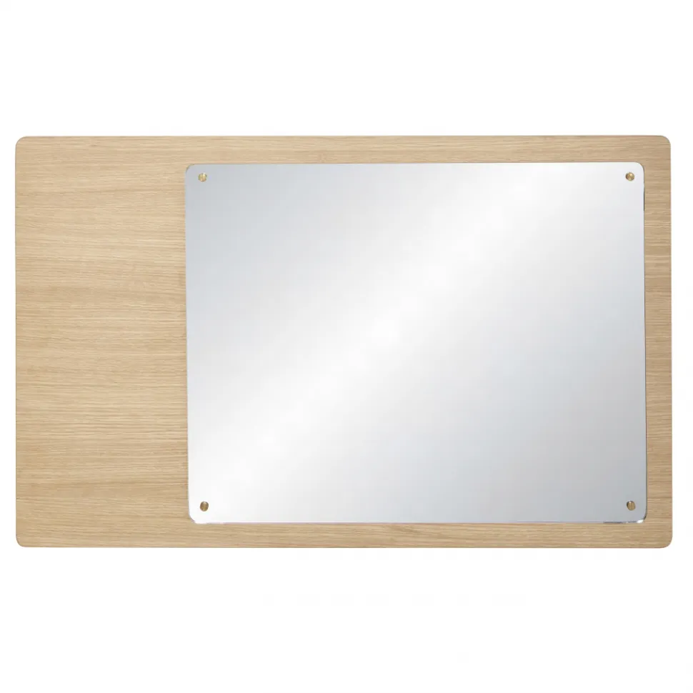 Väggspegel med magneter 'Split' 80x50cm - Ek