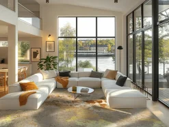 Wiltonmatta 'Elena' 240x340cm - Beige/Guld